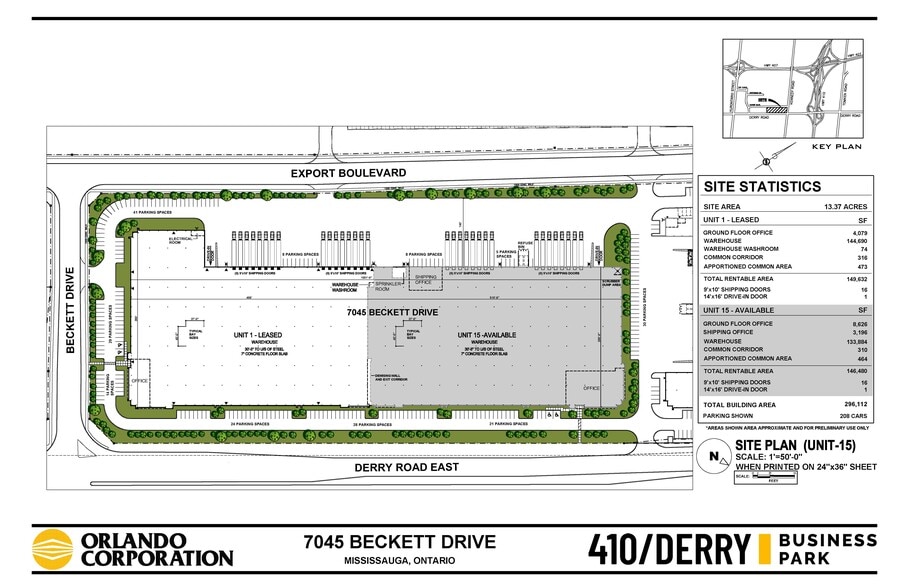 7045 Beckett Dr, Mississauga, ON for lease - Site Plan - Image 2 of 6