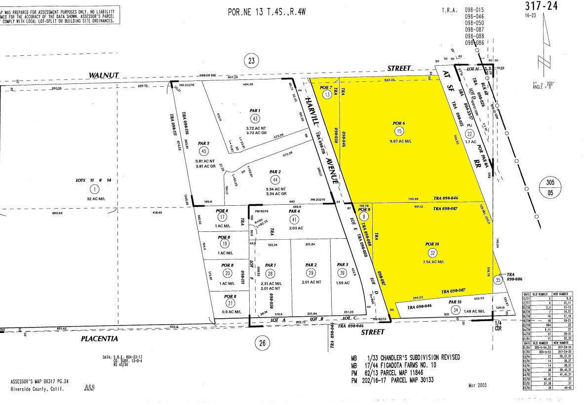 Harvill Ave, Perris, CA for sale Plat Map- Image 1 of 1