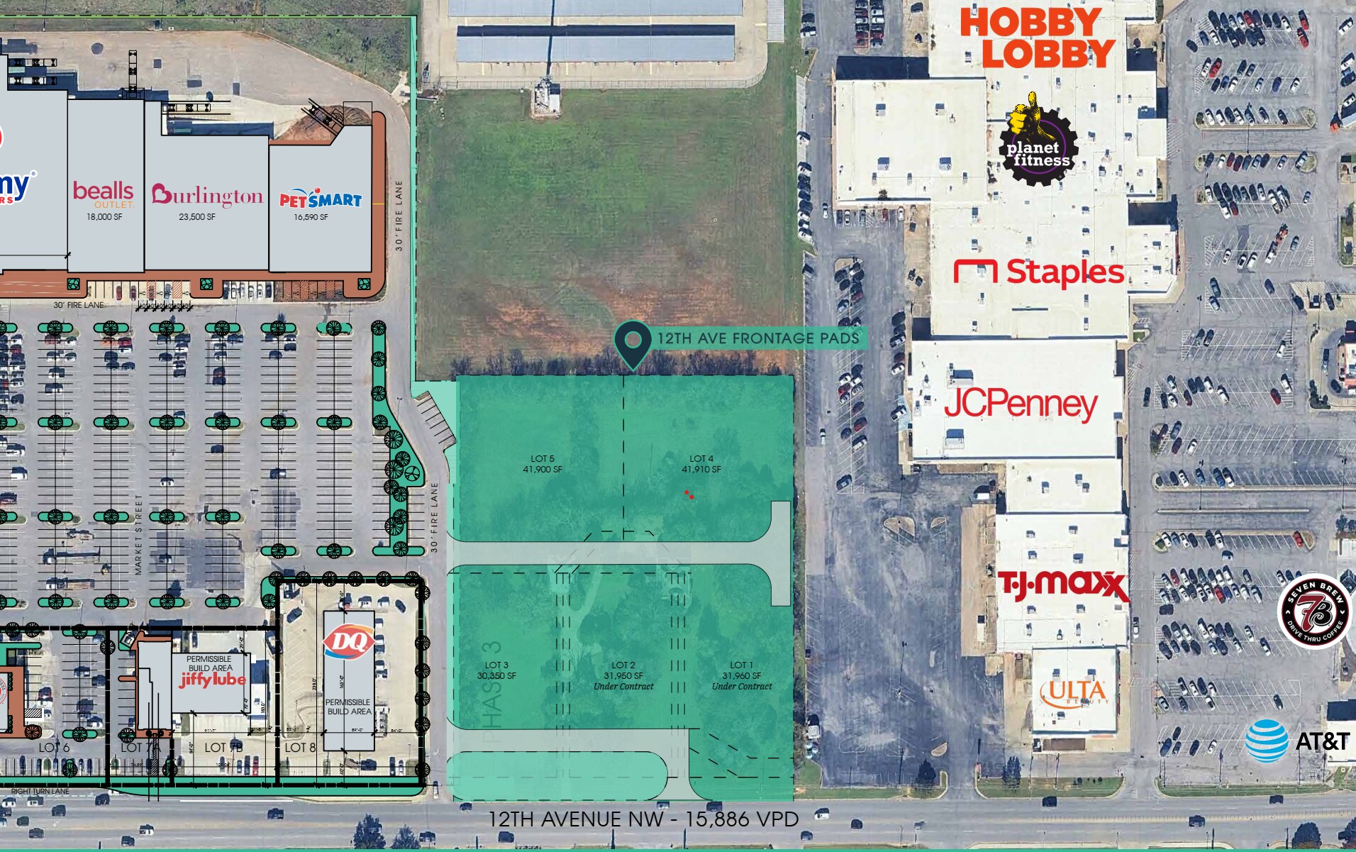 1329-1401 12th Ave NW, Ardmore, OK à vendre Plan de site- Image 1 de 9