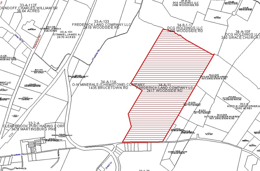 Brucetown Rd, Clear Brook, VA à vendre - Plan cadastral - Image 1 de 1