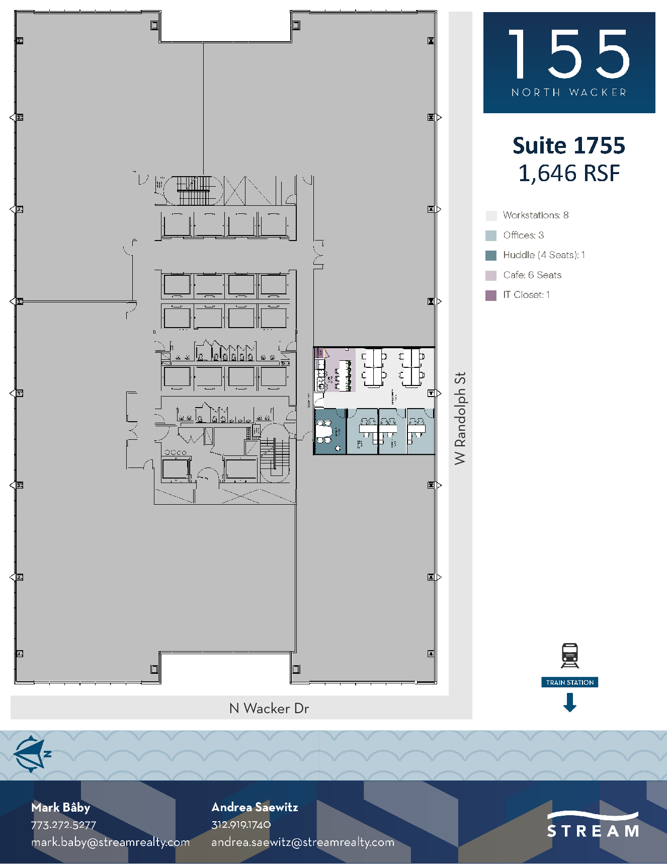 155 N Wacker Dr, Chicago, IL à louer Plan d’étage- Image 1 de 1