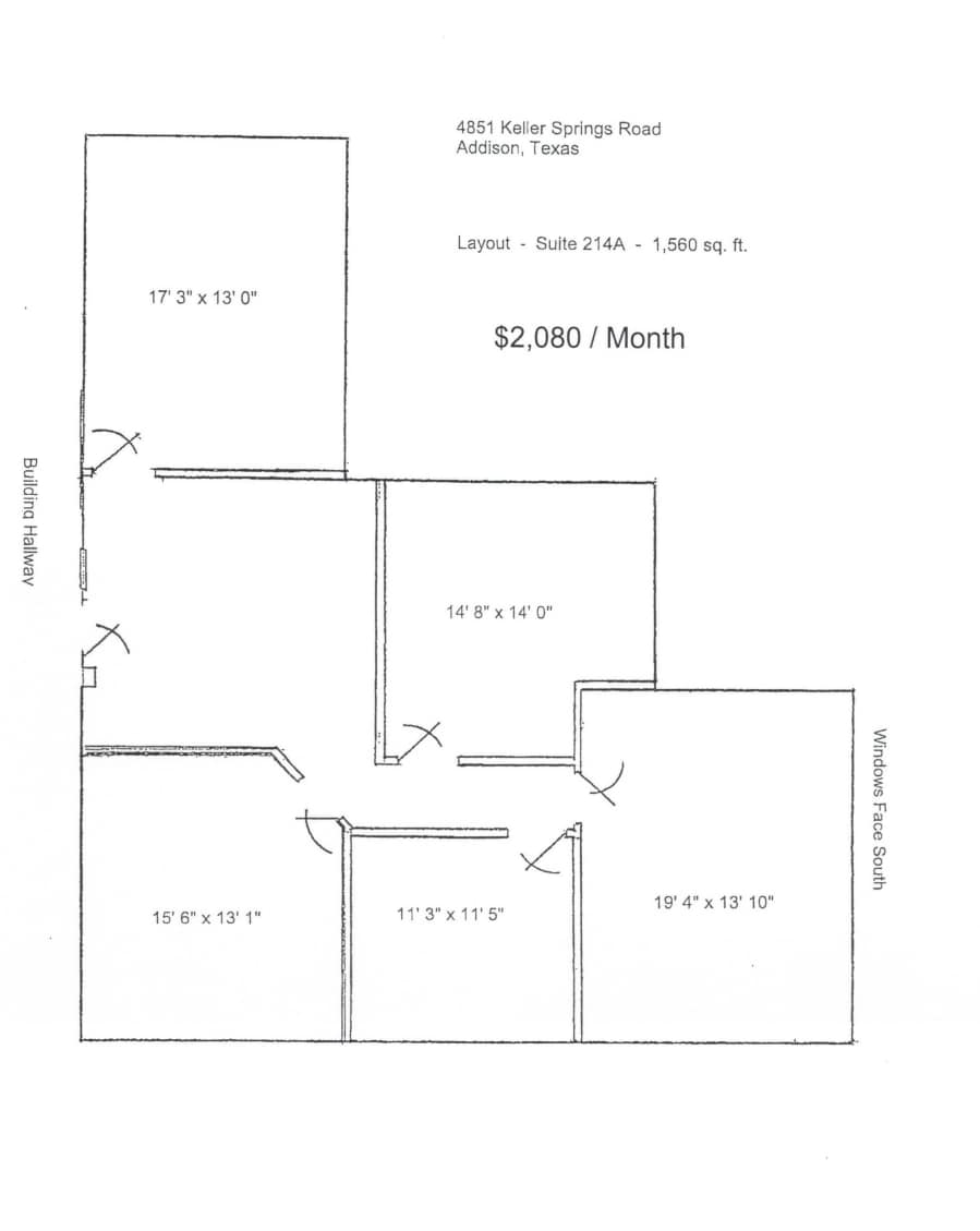 4851 Keller Springs Rd, Addison, TX for lease Floor Plan- Image 1 of 1