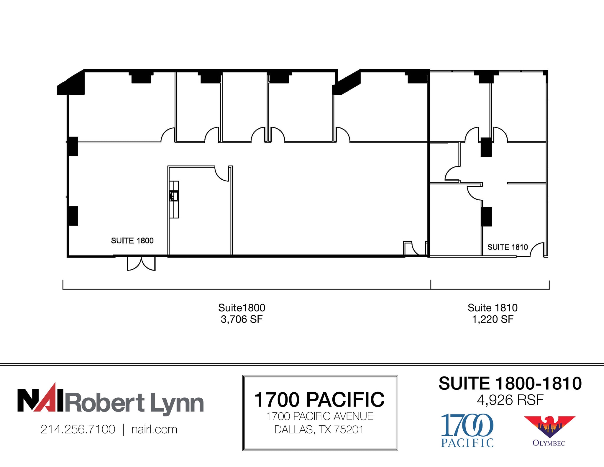 1700 Pacific Ave, Dallas, TX à louer Plan d’étage- Image 1 de 2