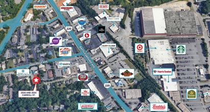 2534 & 2530 Carroll St, Greensboro, NC - AERIAL  map view