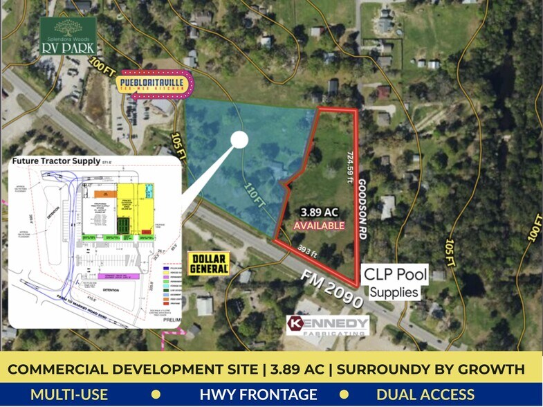 25165 FM 2090, Splendora, TX for sale - Aerial - Image 2 of 10