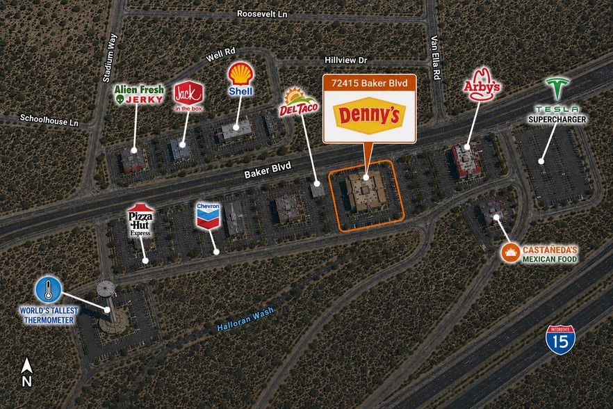 72415 Baker Blvd, Baker, CA for sale - Aerial - Image 2 of 5