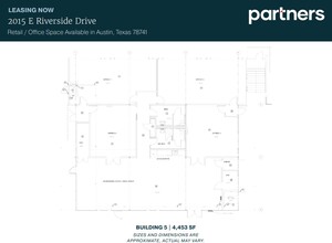 2015 E Riverside Dr, Austin, TX à louer Plan d’étage- Image 2 de 2