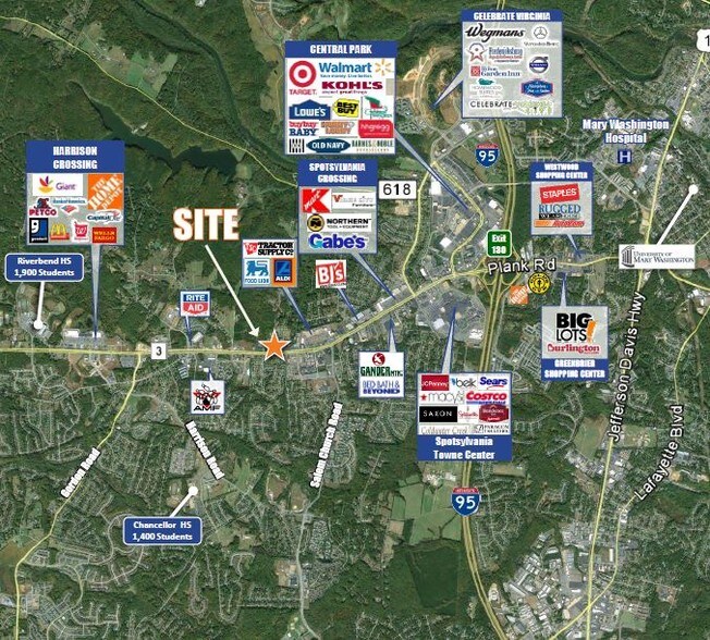 4701 Plank Rd, Fredericksburg, VA à louer - Aérien - Image 3 de 4