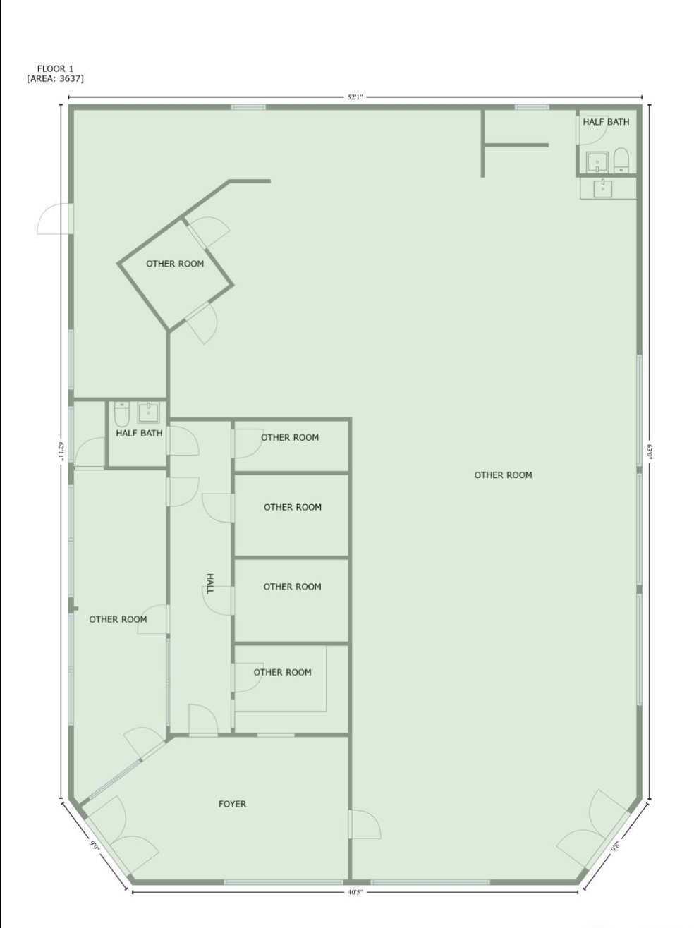 103 Greenhill Blvd NW, Fort Payne, AL à louer Plan d’étage- Image 1 de 1