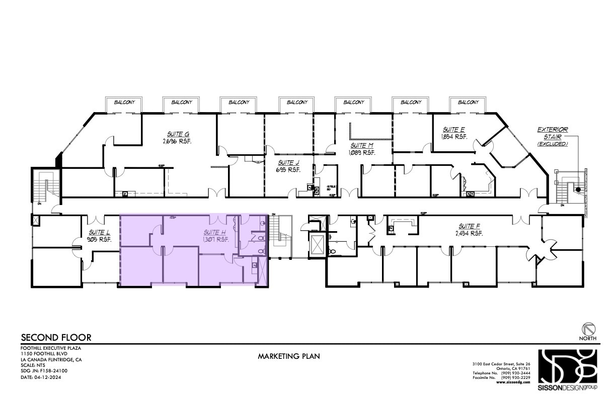 1150 Foothill Blvd, La Cañada Flintridge, CA à louer Plan d’étage type- Image 1 de 1