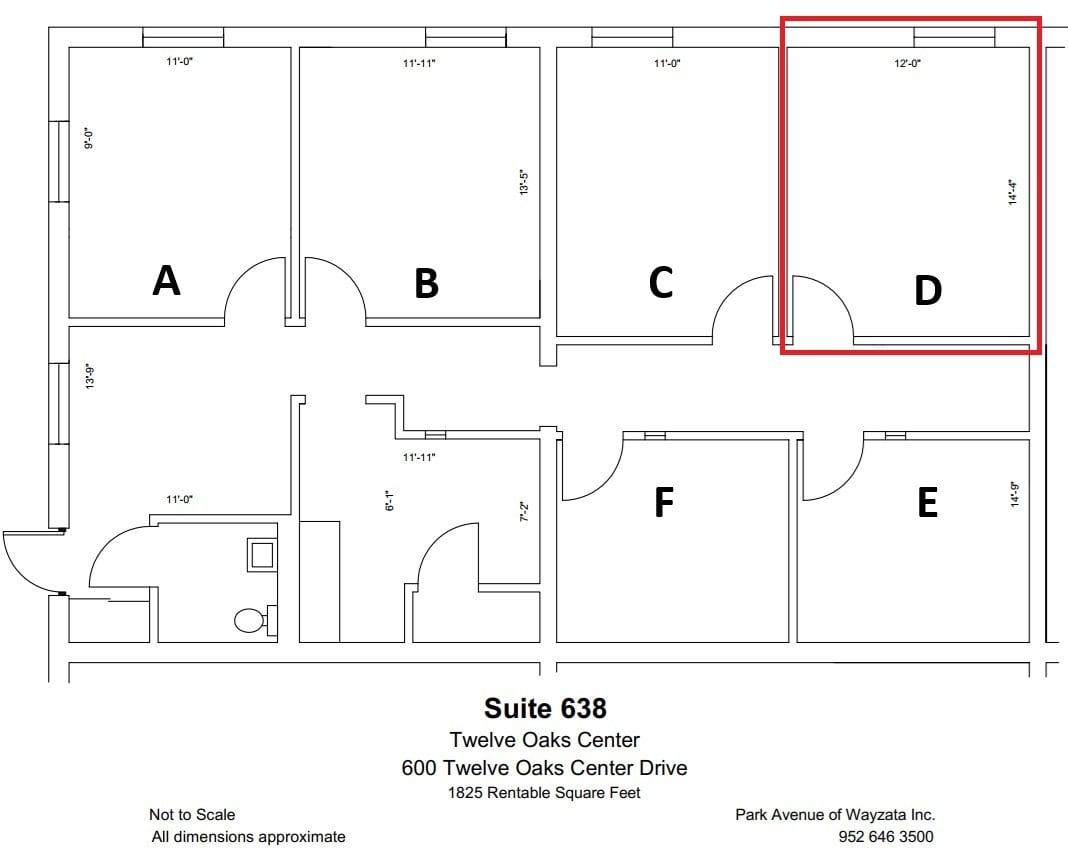 600 Twelve Oaks Center Dr, Wayzata, MN à louer Plan d’étage- Image 1 de 1