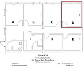 600 Twelve Oaks Center Dr, Wayzata, MN à louer Plan d’étage- Image 1 de 1