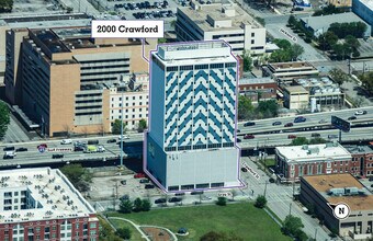 2000 Crawford St, Houston, TX - AERIAL  map view - Image1