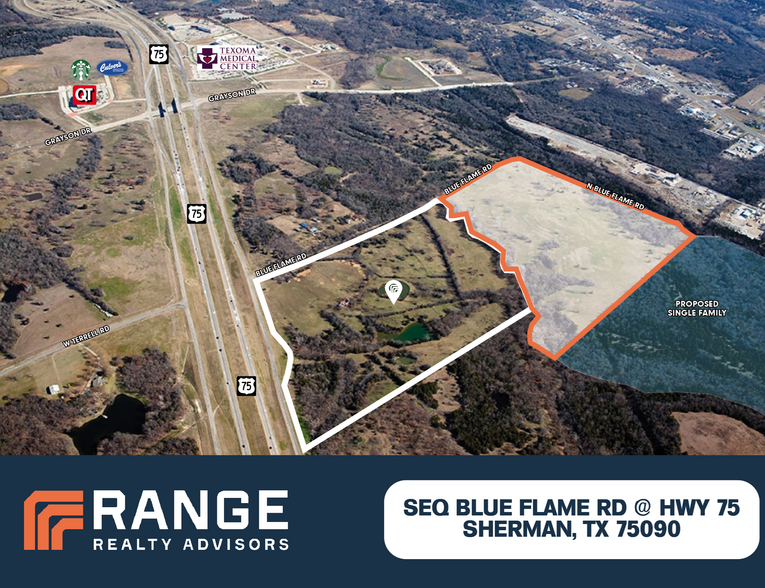 Blue Flame Road, Sherman, TX for sale - Aerial - Image 1 of 1