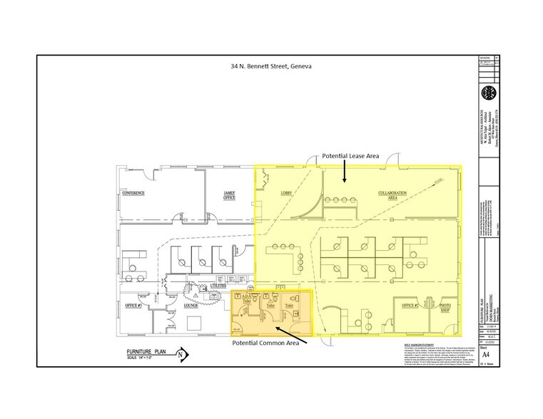 34 N Bennett St, Geneva, IL à louer - Plan d’étage - Image 2 de 19