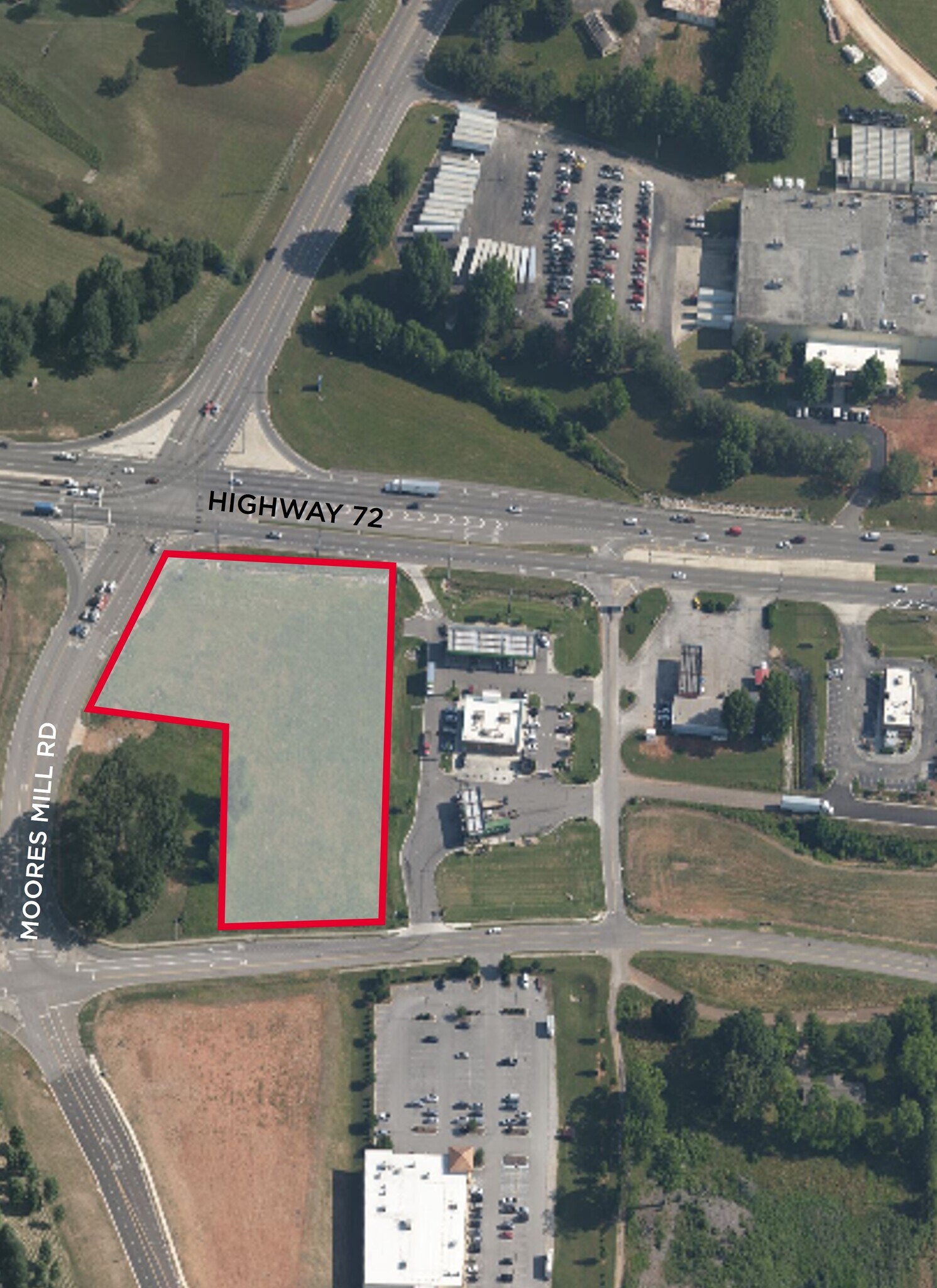 1572 U.S. 72 & Moores Mill Road Hwy, Huntsville, AL à vendre Aérien- Image 1 de 2