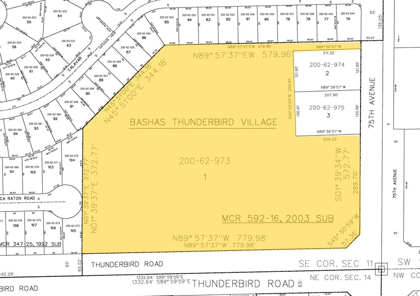 7586 W Thunderbird Rd, Peoria, AZ for lease - Plat Map - Image 2 of 5