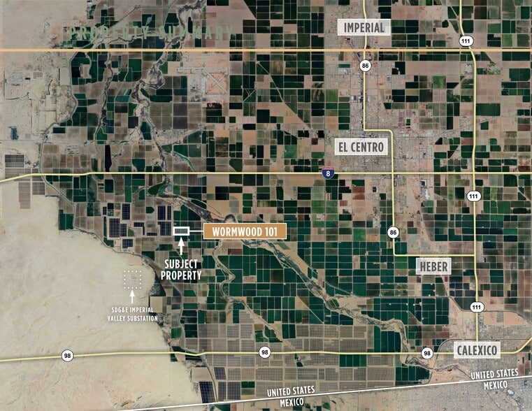 1276 Drew Rd, El Centro, CA for sale - Aerial - Image 3 of 4