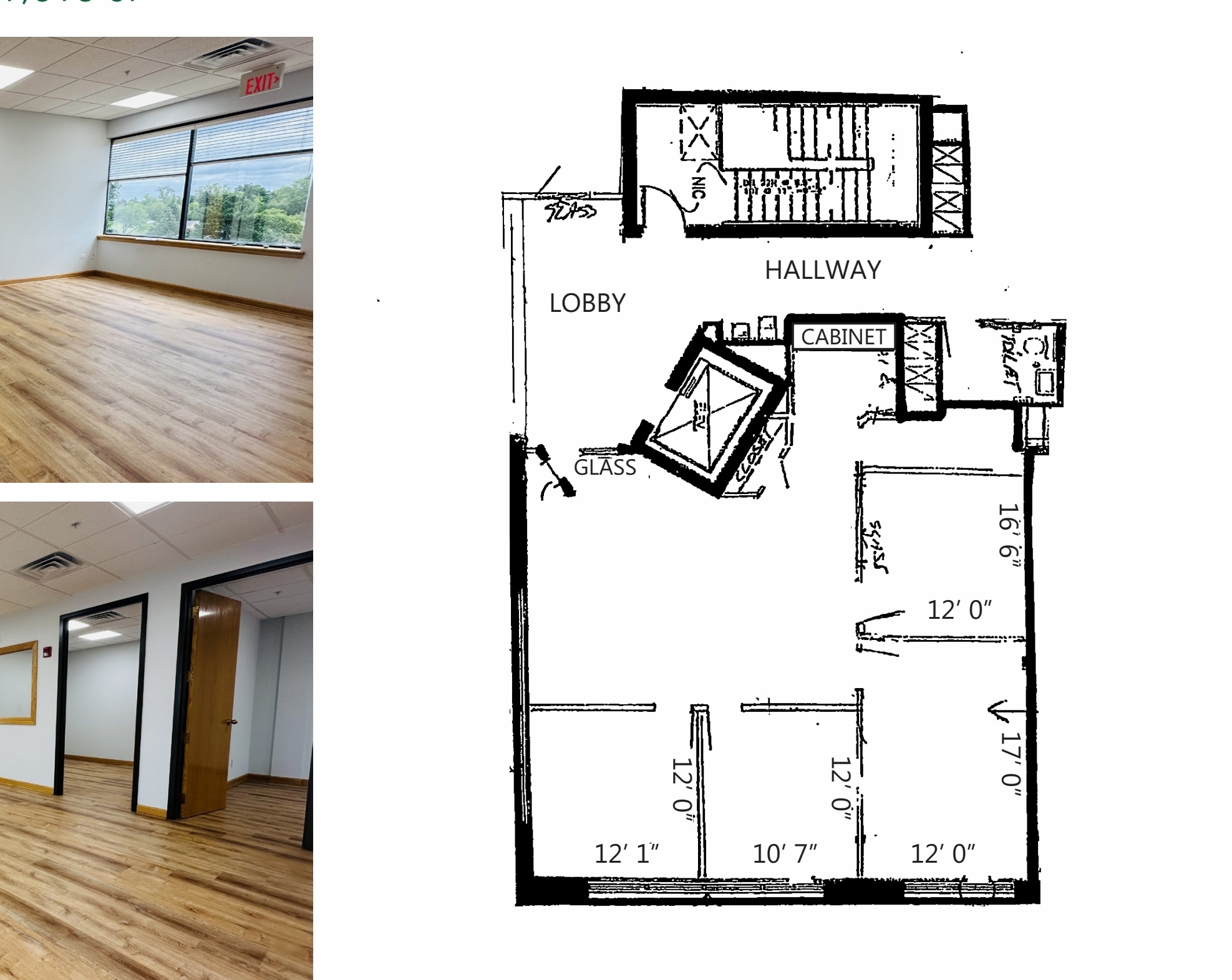 290-300 S County Farm Rd, Wheaton, IL à louer Plan d’étage- Image 1 de 3