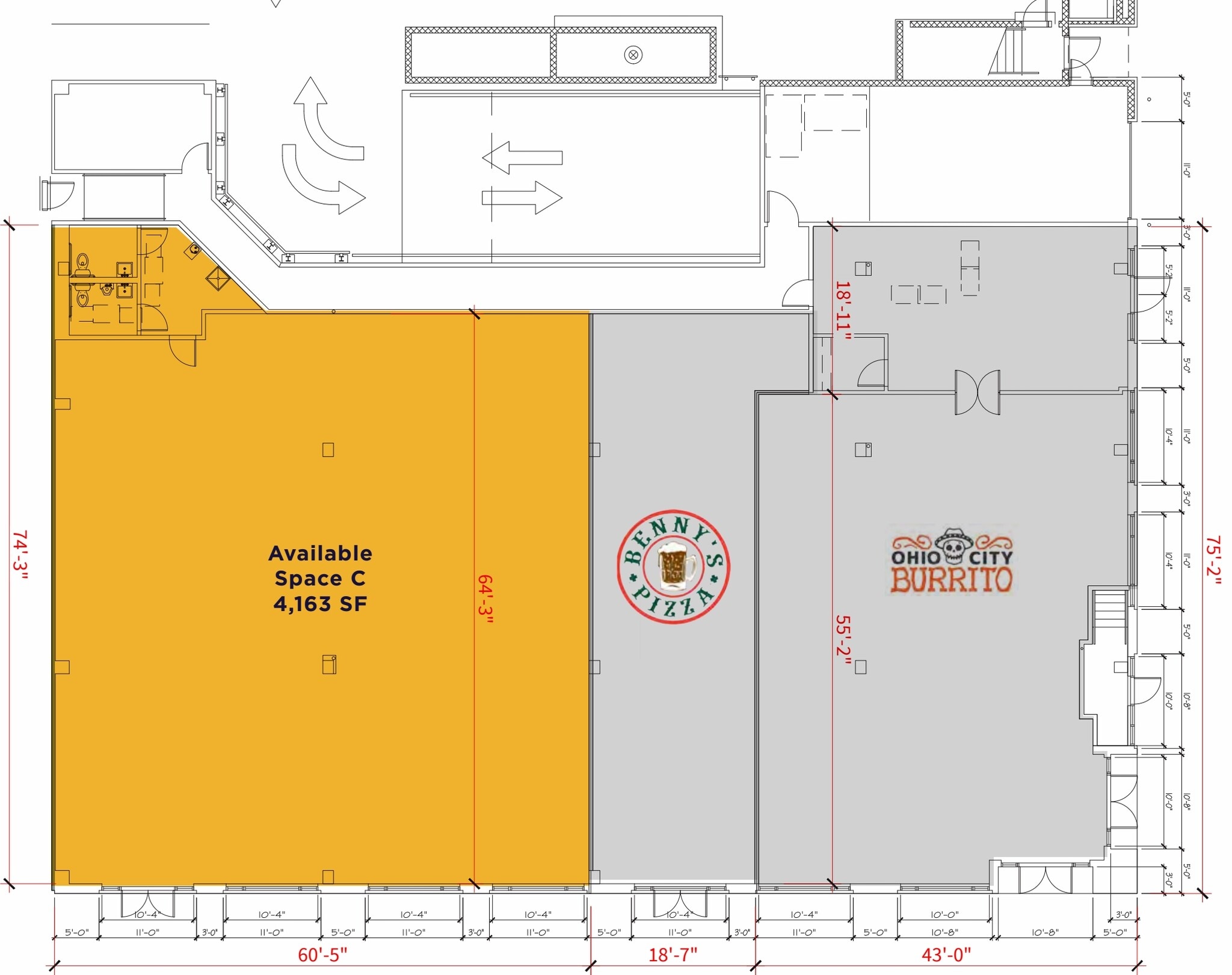 1936 W 25th St, Cleveland, OH à louer Plan d’étage- Image 1 de 1