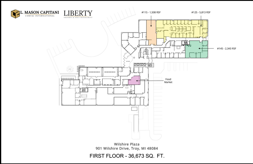 901 Wilshire Dr, Troy, MI à louer Plan d’étage- Image 1 de 1