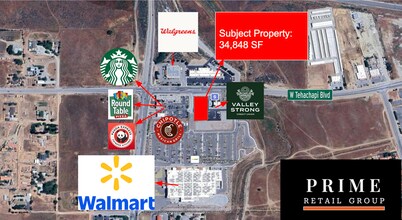 Walmart Anchor Pad, Tehachapi, CA - AERIAL  map view - Image1