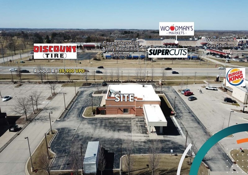 2163 Randall Rd, Carpentersville, IL for lease - Aerial - Image 2 of 3