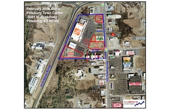 2905 N Broadway, Pittsburg, KS - AERIAL  map view