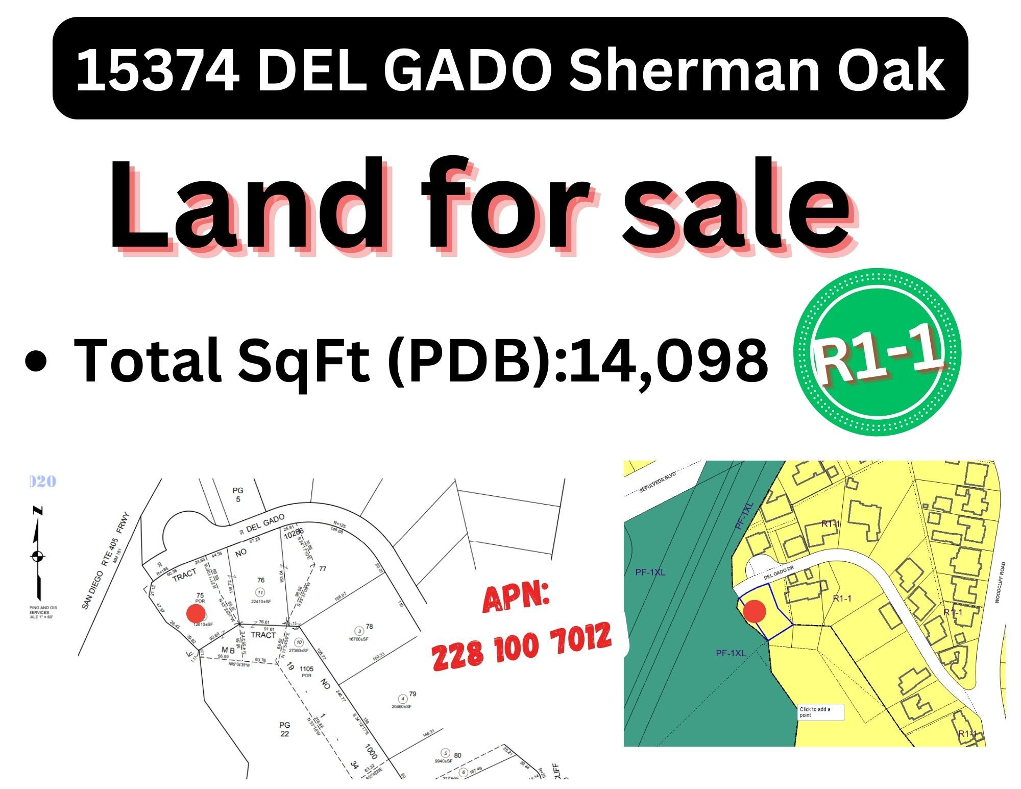 Del Gado, Sherman Oaks, CA à vendre Plan cadastral- Image 1 de 7