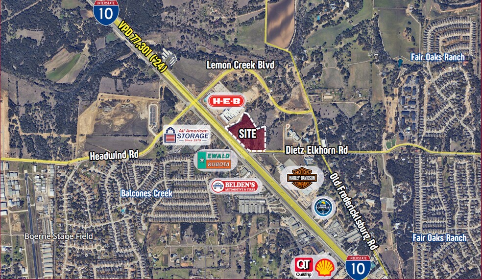 IH 10 W & Dietz-Elkhorn Rd, Boerne, TX à vendre - Photo du bâtiment - Image 2 de 6