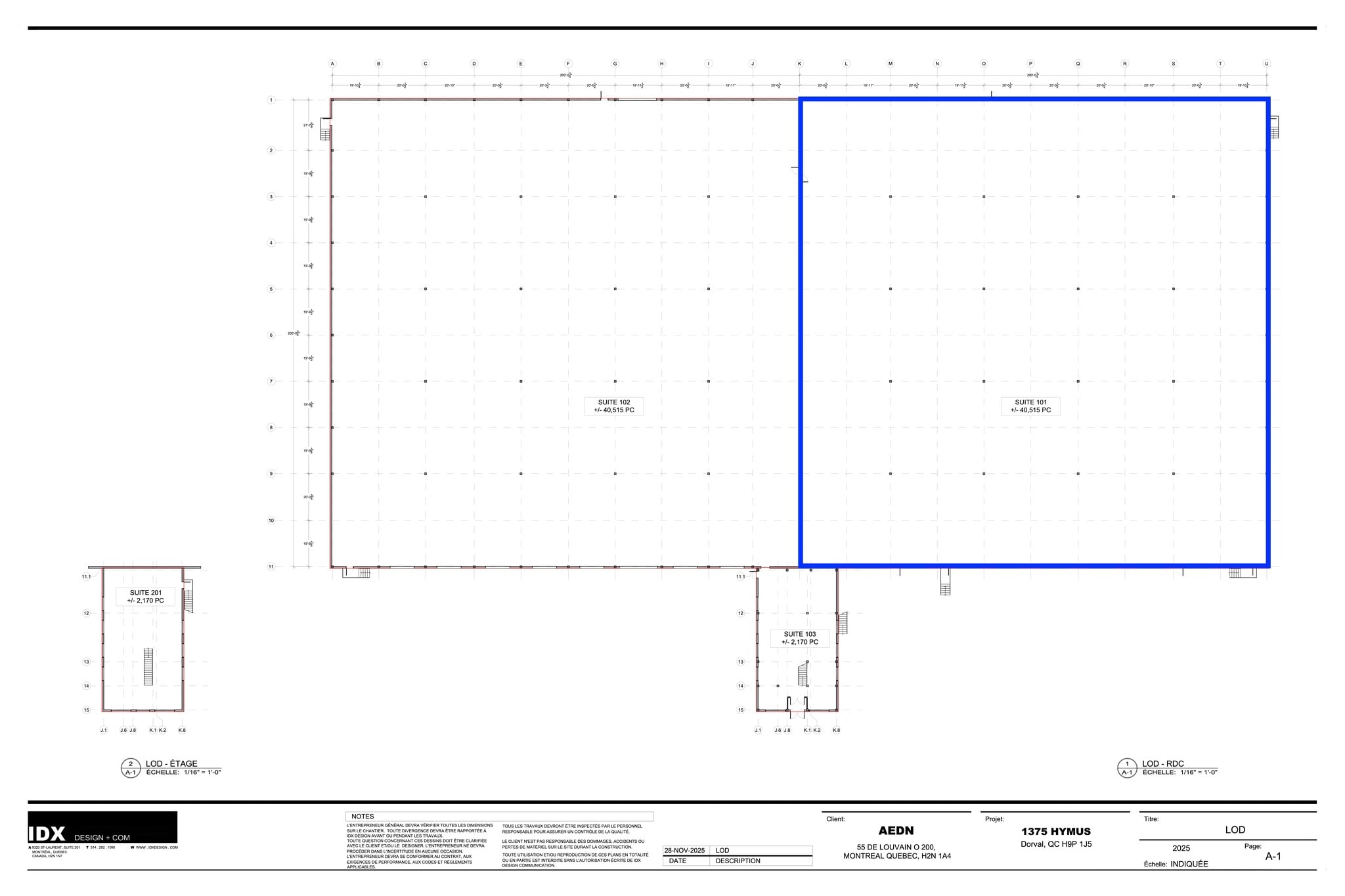 1375-1405 Boul Hymus, Dorval, QC for lease Site Plan- Image 1 of 1