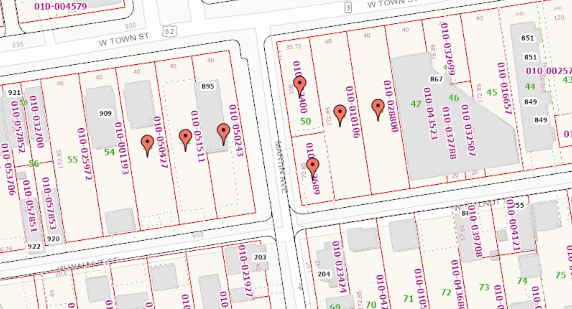 871-883 Town St, Columbus, OH for sale Plat Map- Image 1 of 7