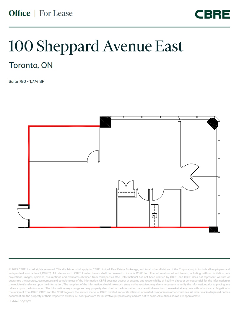 100 Sheppard Ave E, Toronto, ON for lease Floor Plan- Image 1 of 1