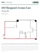 100 Sheppard Ave E, Toronto, ON for lease Floor Plan- Image 1 of 1