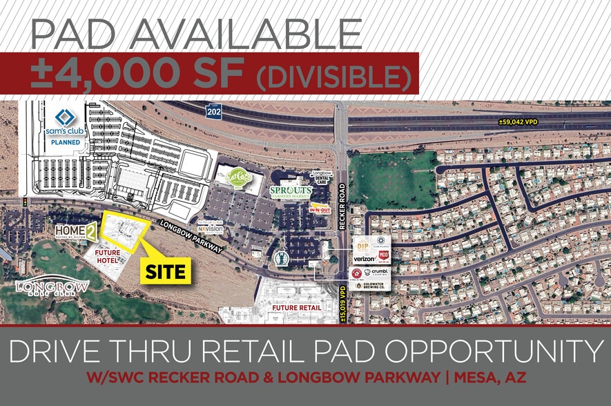 W/SWC Recker Rd & Longbow Pky, Mesa, AZ for lease - Building Photo - Image 1 of 2