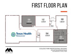 1001 E Buckingham Rd, Richardson, TX à louer Plan d  tage- Image 1 de 2