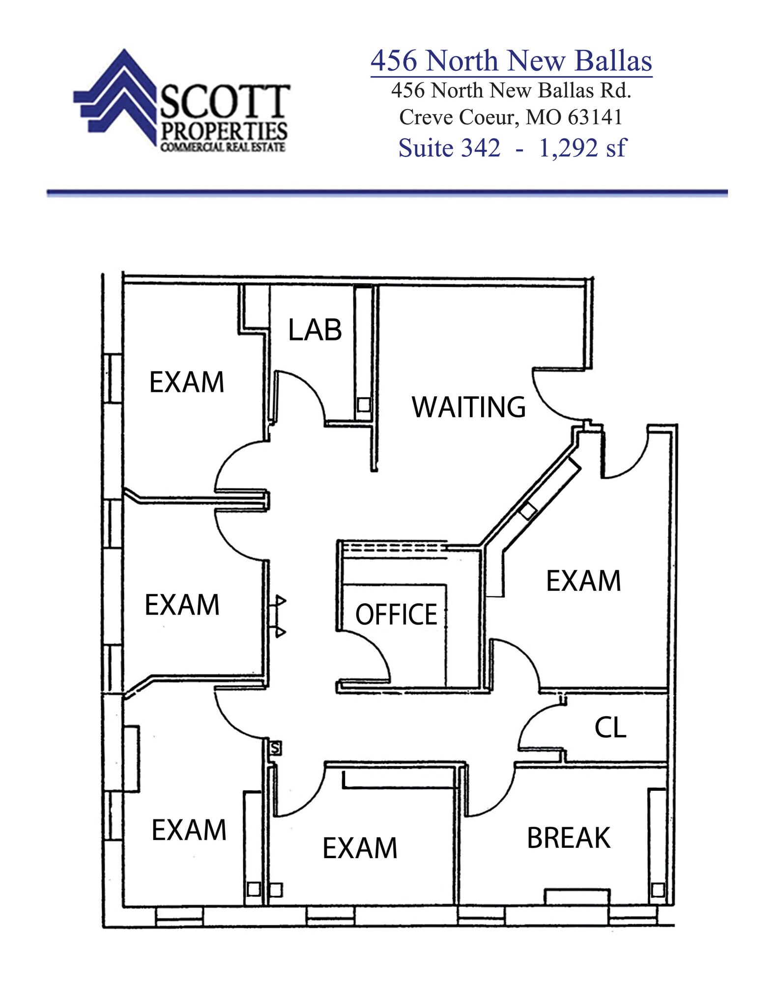 456 N New Ballas Rd, Creve Coeur, MO for lease Interior Photo- Image 1 of 1