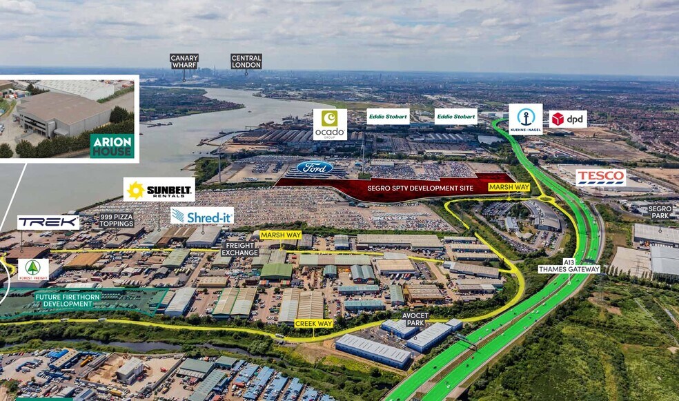 Marsh Way, Rainham à vendre - Aérien - Image 3 de 11