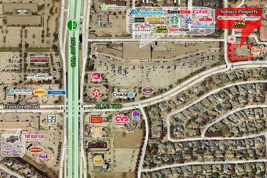 4805 Frankford Rd, Dallas, TX for lease - Aerial - Image 1 of 2