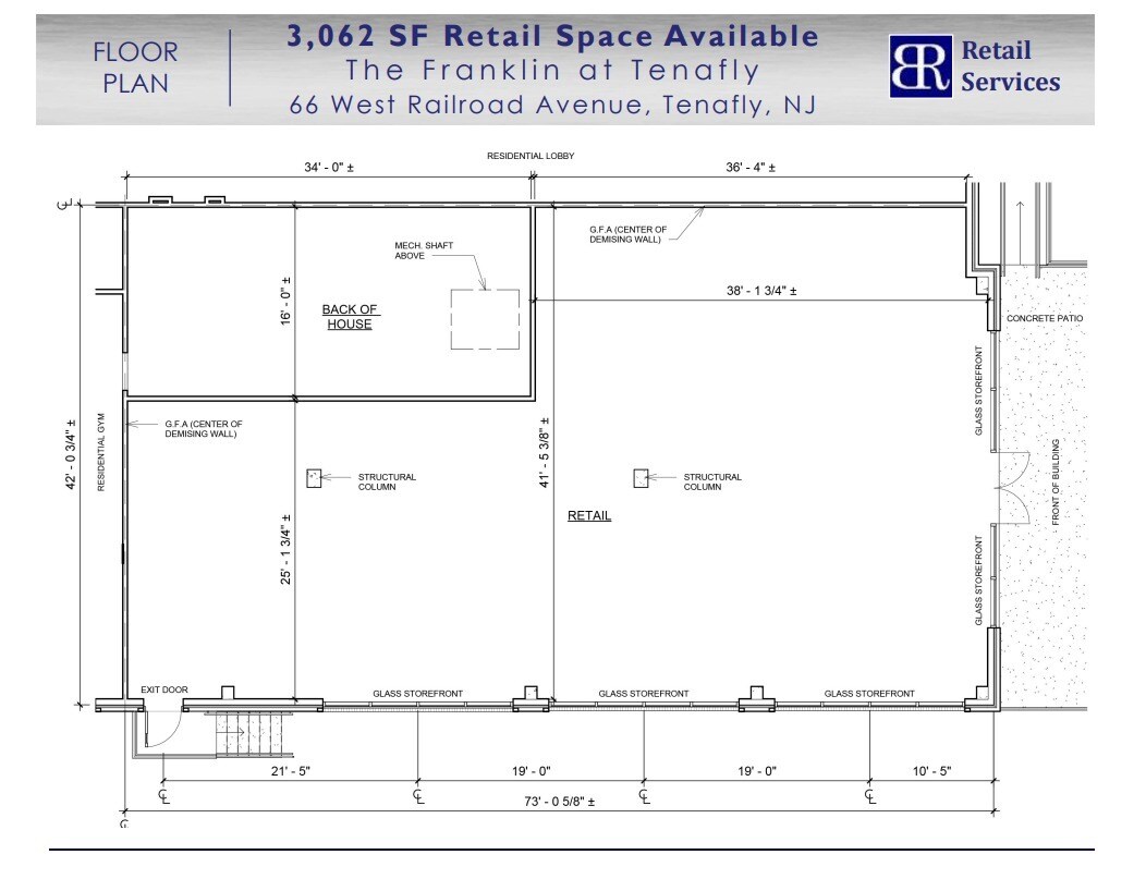 66 W Railroad Ave, Tenafly, NJ for lease Floor Plan- Image 1 of 1