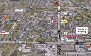 45th, Fargo, ND - Aerial map view
