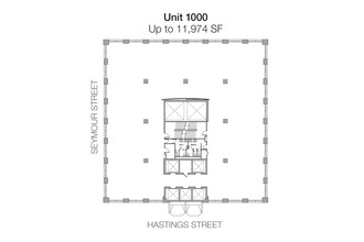 555 W Hastings St, Vancouver, BC à louer Plan d’étage- Image 1 de 5