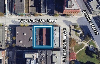 314-328 Hastings St W, Vancouver, BC - AERIAL map view