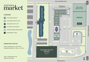 2301 University Dr S, Fargo, ND à louer Plan de site- Image 2 de 3
