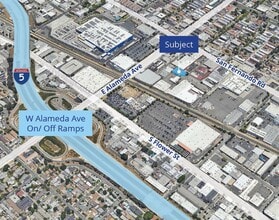 100 E Graham Pl, Burbank, CA - AERIAL  map view