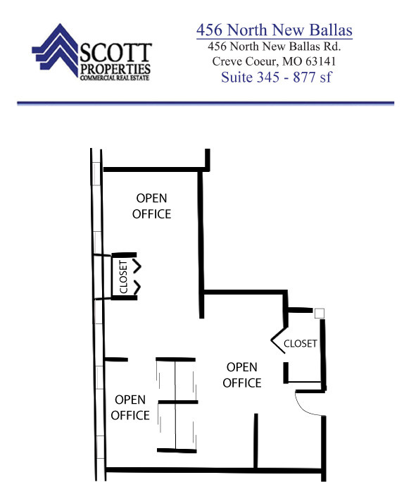 456 N New Ballas Rd, Creve Coeur, MO for lease Floor Plan- Image 1 of 1