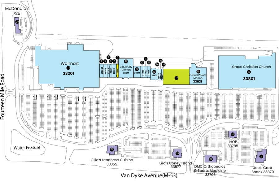 33233-33461 Van Dyke Ave, Sterling Heights, MI for lease - Site Plan - Image 1 of 1