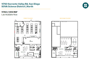 11555 Sorrento Valley Rd, San Diego, CA à louer Plan d’étage- Image 1 de 1