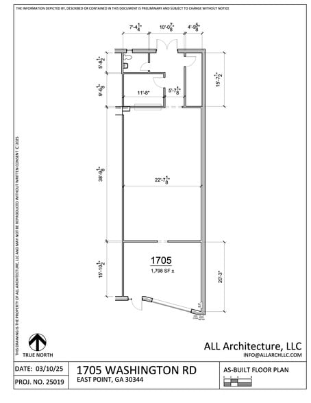 1705 Washington Rd, East Point, GA for lease - Typical Floor Plan - Image 2 of 6