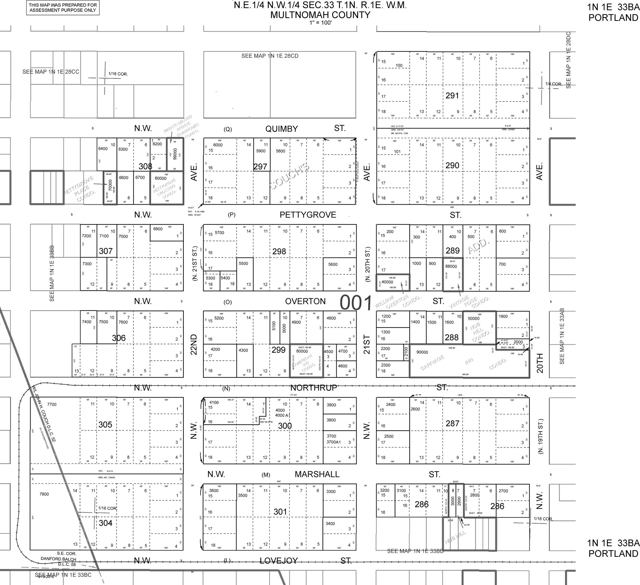 2235 NW Pettygrove St, Portland, OR for sale Plat Map- Image 1 of 2